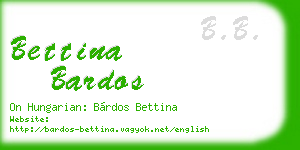 bettina bardos business card