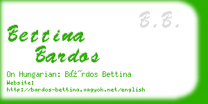 bettina bardos business card